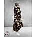 AKH Jas High/Low Blauw/Flowers